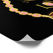 Hart-vleugelige dragonfly "Love" gouden  vormgevin Poster (Hoek)