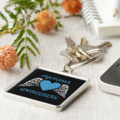 Hart/Vleugels...Dystonie Sleutelhanger (Zijkant)