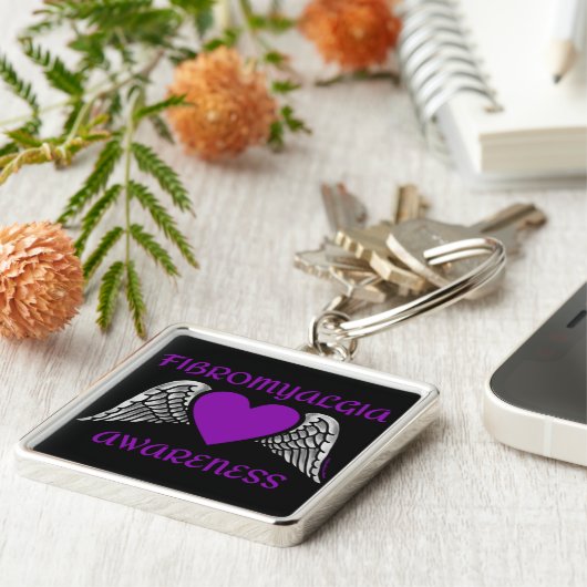 Hart/Vleugels...Fibro Sleutelhanger (Zijkant)