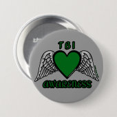 Hart/Vleugels...TBI Ronde Button 7,6 Cm (Voorkant /achterkant)