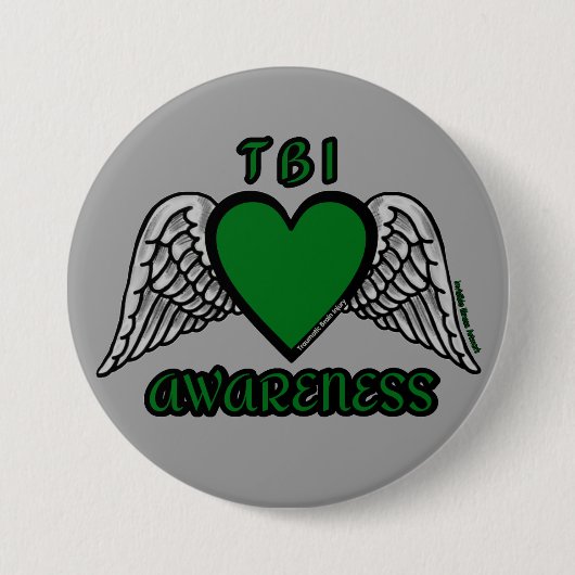 Hart/Vleugels...TBI Ronde Button 7,6 Cm (Voorkant)