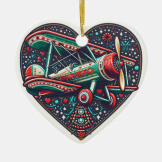 Hart Vliegtuig Biplane Ornament