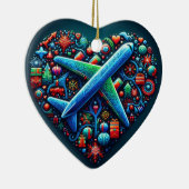Hart Vliegtuig Ornament (Rechts)