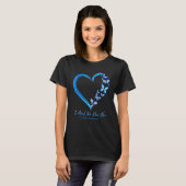Hart Vlinder In April dragen we Blauwe Autisme bew T-shirt (Voorkant volledig)