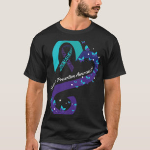 Hart Vlinder Zelfmoord Bewustzijn Geestelijke Gezo T-shirt