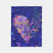 Hart Vlinders Fleece Deken (Voorkant)