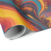 Hart Vloeibare Schilderkunst Cadeaupapier (Rol Hoek)