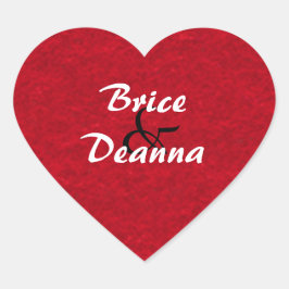 Hart voelde bruiloft hart sticker