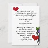 hart voelde bruiloft uitnodiging (Achterkant)