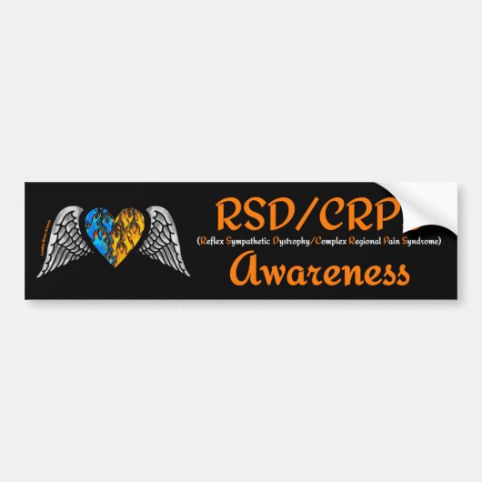 Hart/voeringen...RSD/CRPS Bumpersticker (Voorkant)
