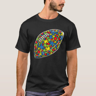 Hart Voetbal Autisme Bewustzijn Sport Liefde Autis T-shirt