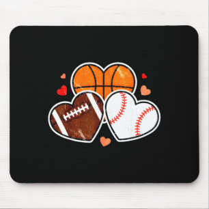 Hart voetbal basketbal voetbal Valentijnsdag sport Muismat