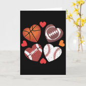 Hart Voetbal Schets Verkoop Valentijnsdag Stijl  Kaart (Gele Bloem)