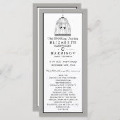 hart vogelkooi bruiloft programma programmakaart (Voorkant / Achterkant)