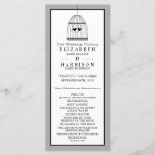 hart vogelkooi bruiloft programma programmakaart (Voorkant)