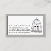  hart vogelkooi bruiloft website informatiekaartje (Voorkant)