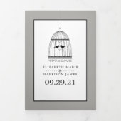 hart Vogelkooi, Silver Wedding Suite Drieluik Uitnodiging (Cover)