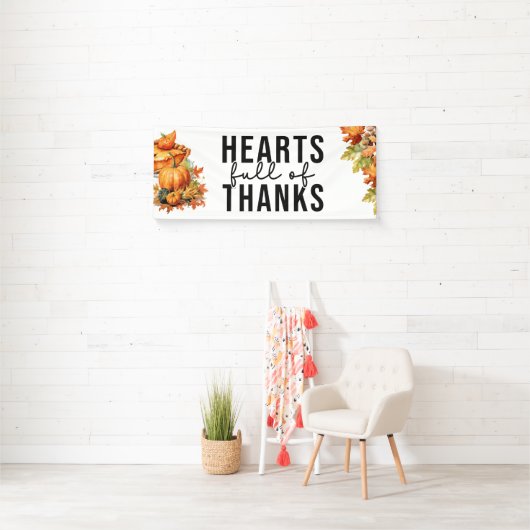 Hart vol bedankt voor herfst feest spandoek (Insitu)