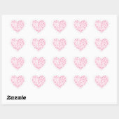 Hart vol hart liefdesroze ID733 Sticker (Vel)