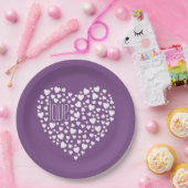 Hart vol hart liefdeswit ID733 Papieren Bordje (Feest)