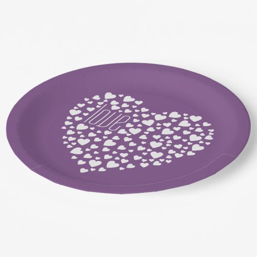 Hart vol hart liefdeswit ID733 Papieren Bordje (Gekanteld)