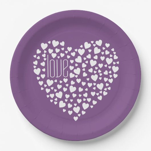 Hart vol hart liefdeswit ID733 Papieren Bordje (Voorkant)