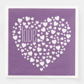 Hart vol hart liefdeswit ID733 Servet (Voorkant)