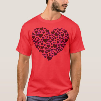 Hart vol harten rode graan Fuschia T-shirt