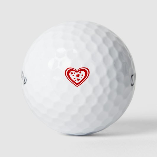 Hart vol liefde golfballen (Voorkant)