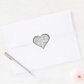 Hart vol liefde in verschillende talen ronde sticker (Envelop)