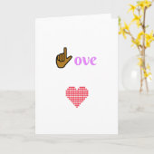 Hart vol liefde kaart (Gele Bloem)