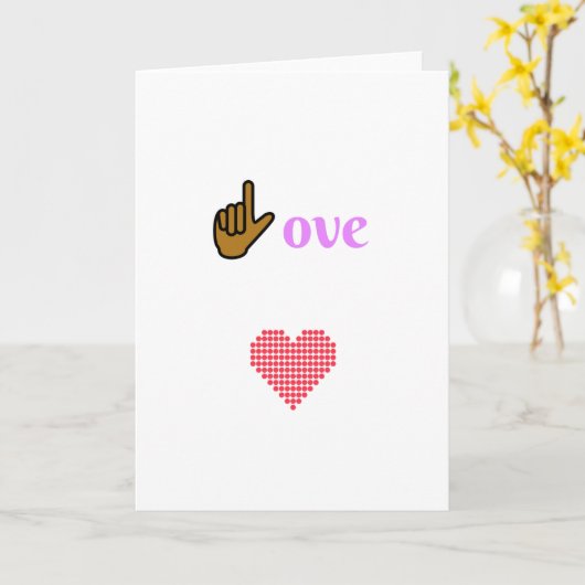 Hart vol liefde kaart (Gele Bloem)