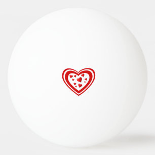 Hart vol liefde pingpongbal