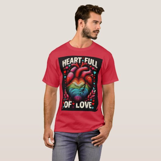 Hart vol liefde t-shirt (Voorkant volledig)