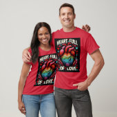 Hart vol liefde t-shirt (Unisex)
