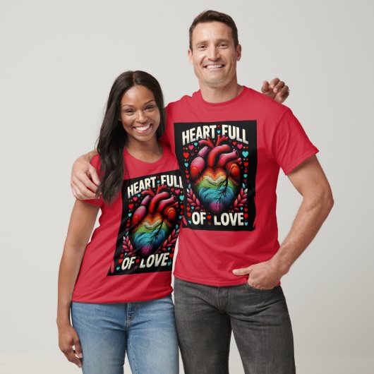 Hart vol liefde t-shirt (Unisex)