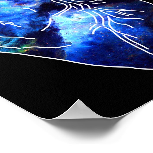 Hart vol met oneindigheid ruimteanatomie poster (Hoek)