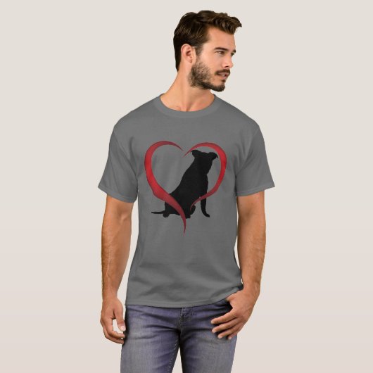 Hart vol met "Pitties" T-shirt (Voorkant volledig)