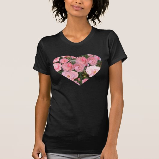 Hart vol Rozen shirt voor vrouwen (Voorkant)
