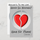 Hart volledig gebroken Kaart (Voorkant / Achterkant)