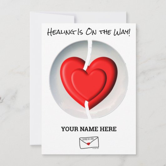 Hart volledig gebroken Kaart (Achterkant)