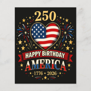 Hart Voor Amerika 1776 2026 4 Juli Flyer