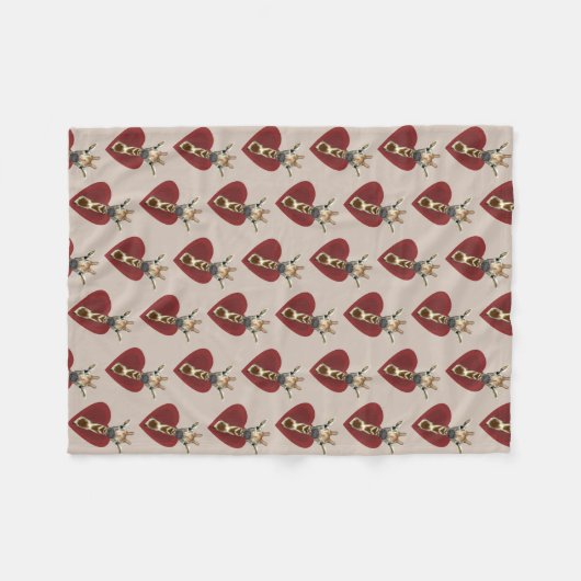 Hart voor Giraffes Fleece Deken (Voorkant (Horizontaal))