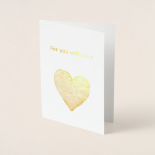 Hart voor jou met liefde folie kaarten
