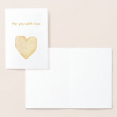 Hart voor jou met liefde folie kaarten (Display)
