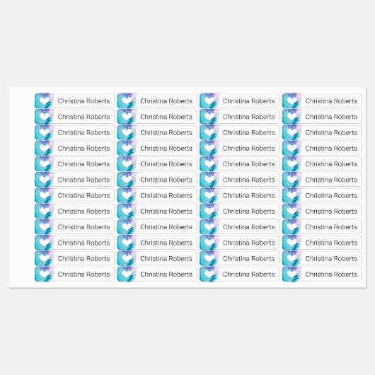 Hart voor kleding met aangepaste waterverf labels (Vel)