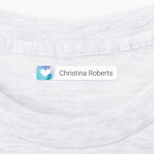 Hart voor kleding met aangepaste waterverf labels (Aangebracht)
