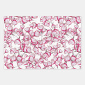 Hart vorm ballon met liefde je tekst patroon inpakpapier vel (Voorkant 3)