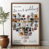 Hart Vorm Fotocollage 29 Pic Wedding Welkom Poster