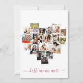Hart Vorm Fotocollage Moederdag Kaart (Voorkant)
